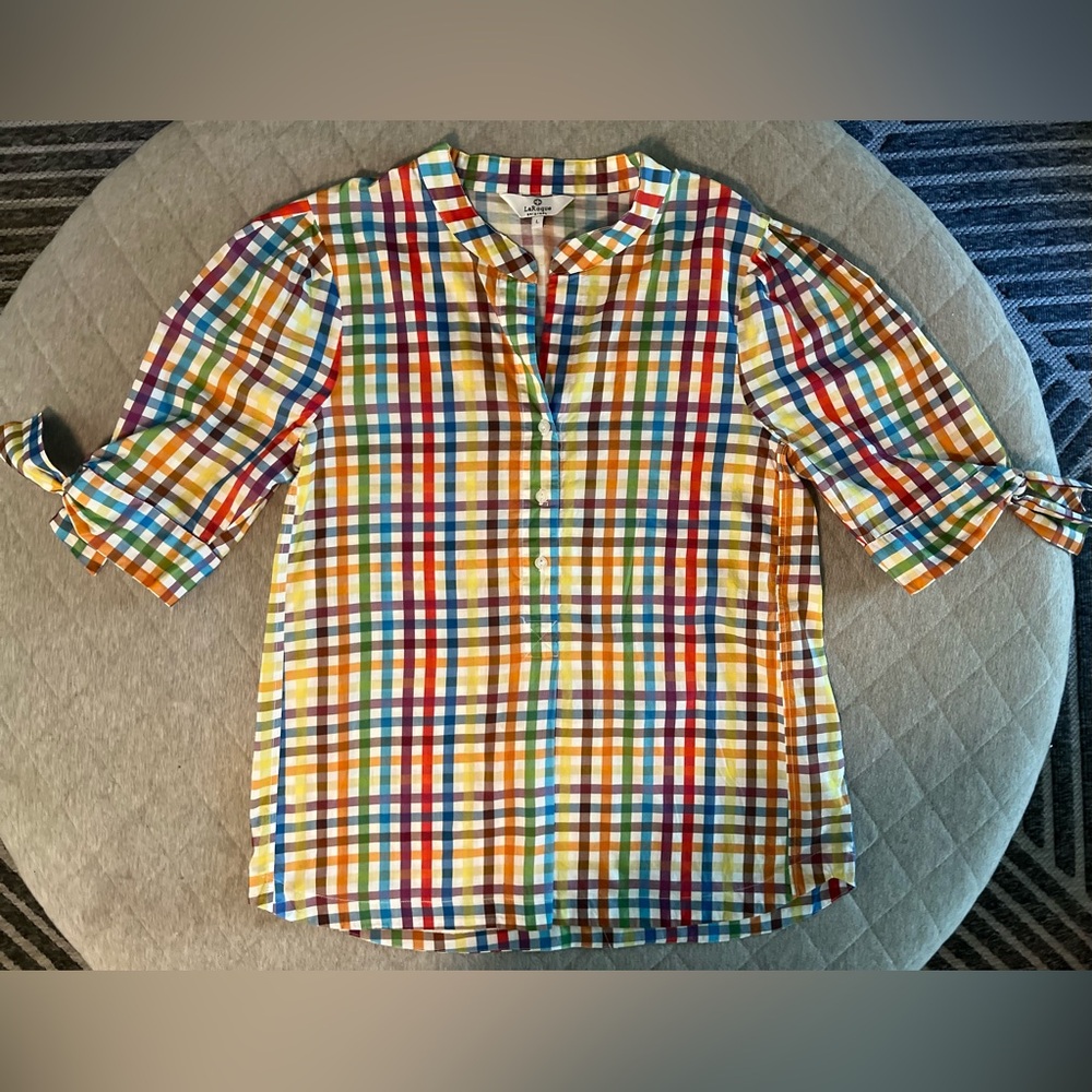 LAROQUE ORIGINAL Large Gingham Tunic Blouse